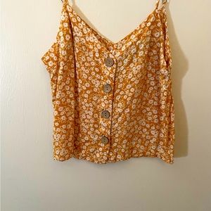 Yellow blouse with buttons